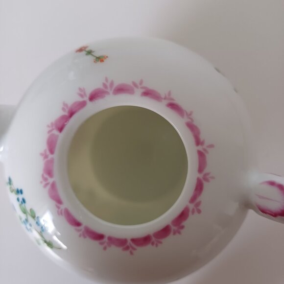 Gorgeous 1985 Franklin Mint HOCHST Fine Porcelain Mini 3.5" Teapot - Picture 9 of 12